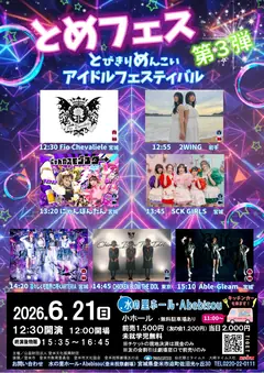 とめフェス 第3弾 フライヤー